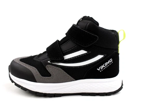 Viking black/lime sneaker Century mid med TEX